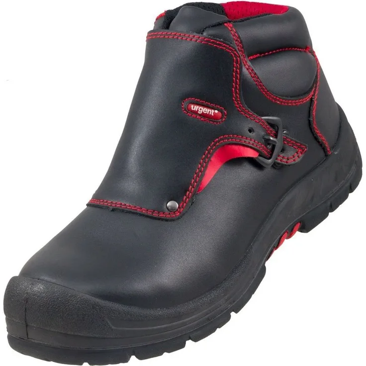 URGENT Arbeitsschuhe S3, Schweißerschuhe mit Wildleder-Obermaterial, antistatisch, schwarz, Gr. 40