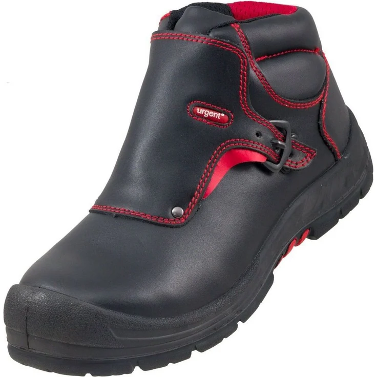 URGENT Arbeitsschuhe S3, Schweißerschuhe mit Wildleder-Obermaterial, antistatisch, schwarz, Gr. 40