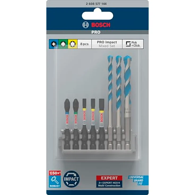 Bosch 2608577144 Schrauberbit HEX-9 Multi-Construction 8 Stück – Bild 3