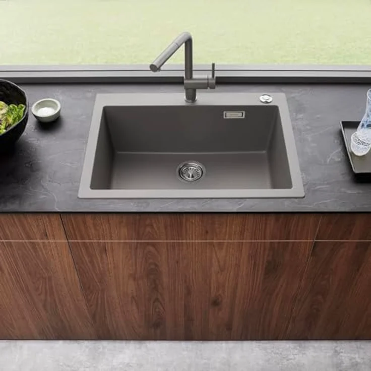 Blanco Pleon 8 Silgranitspüle, 700x510 mm, Tartufo - Zeitlos elegante, geradlinige Gestaltung, maximales Volumen und fliessender Übergang – Bild 2
