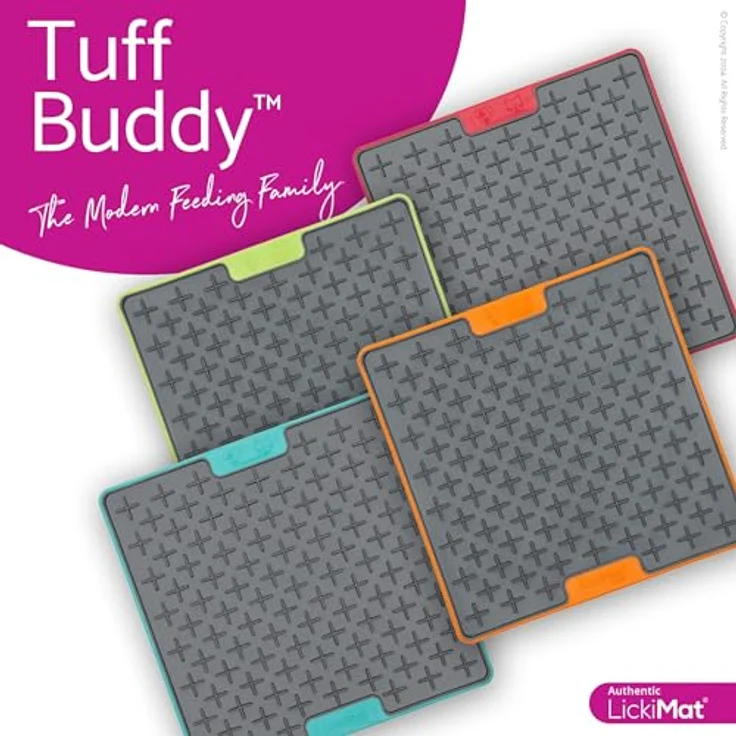 LickiMat Buddy Tuff Antischlingnapf für nasse und trockene Hundenahrung, spülmaschinenfest, 20 x 20 cm, türkis – Bild 7