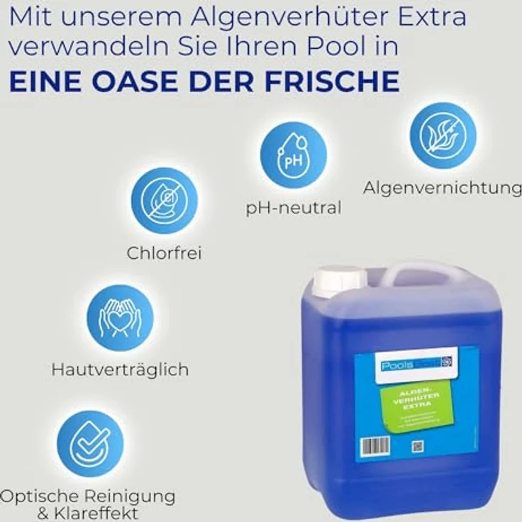 5 l - PoolsBest® Algenverhüter extra - hochkonzentriert & schaumfrei – Bild 5