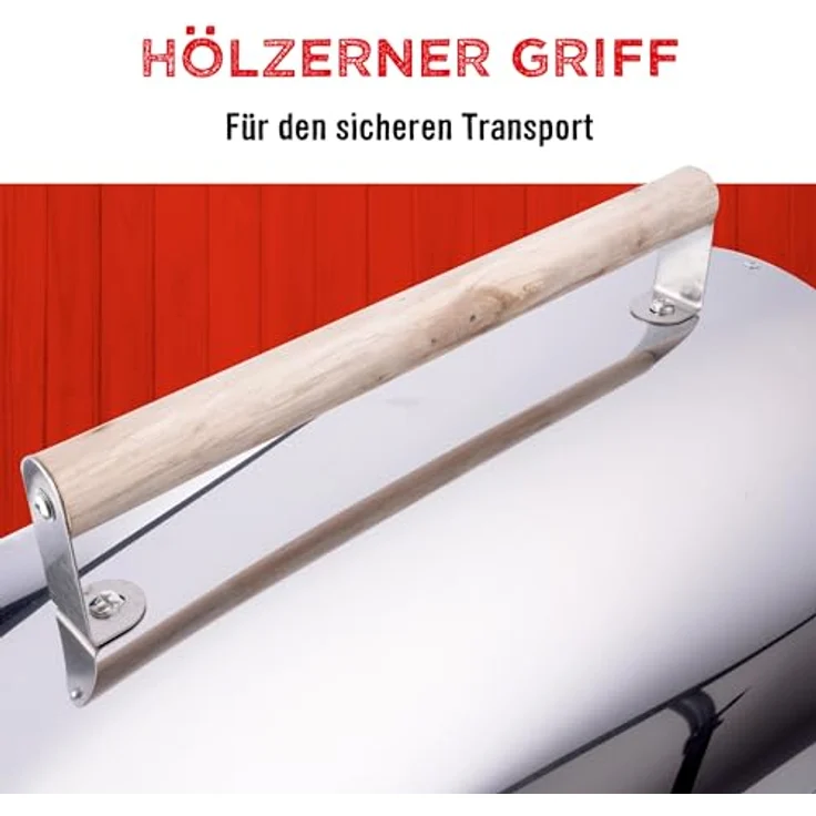 Edelstahl BBQ Holzkohlegrill Tragbarer Holzkohlegrill – Bild 8