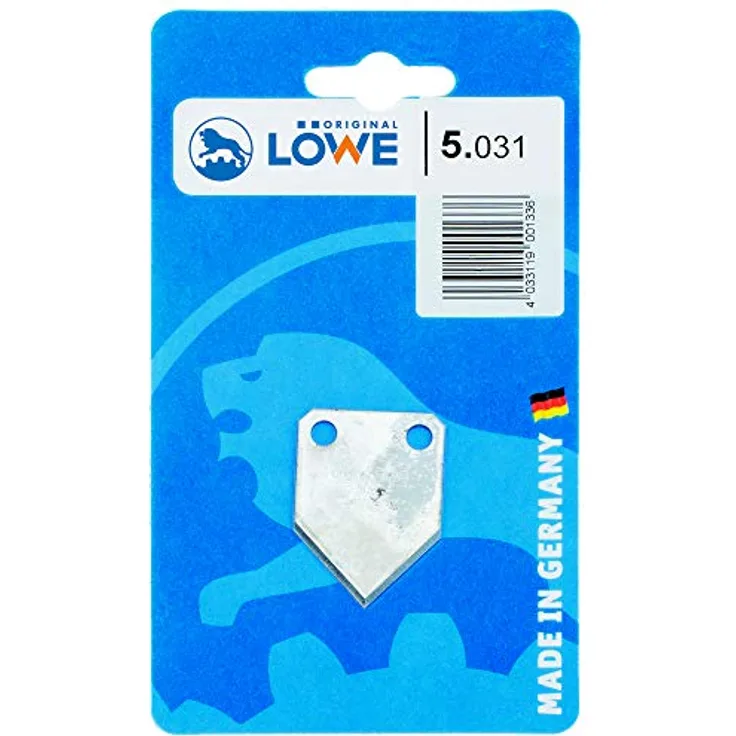 Original LÖWE Ersatzklinge 5.031 Dreiecksklinge - 1 x scharfe Klinge für Original LÖWE Industrieschere 5.504 zum exakten rechtwinkligen Ablängen von Wellrohren Gummischläuchen Wasserschläuchen