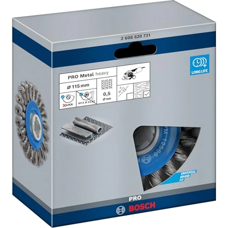 Bosch Professional Scheibenbürste gezopfter Draht Heavy (für Metall, X-LOCK, Ø 115 mm, Drahtstärke 0,5 mm) - Preisvergleich – Bild 3