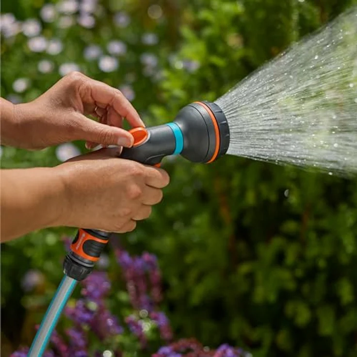 Gardena Multifunktionsbrause Classic, Gartenbrause mit 4 Sprühbildern, stufenloser Mengenregulierung und ergonomischem Design – Bild 11
