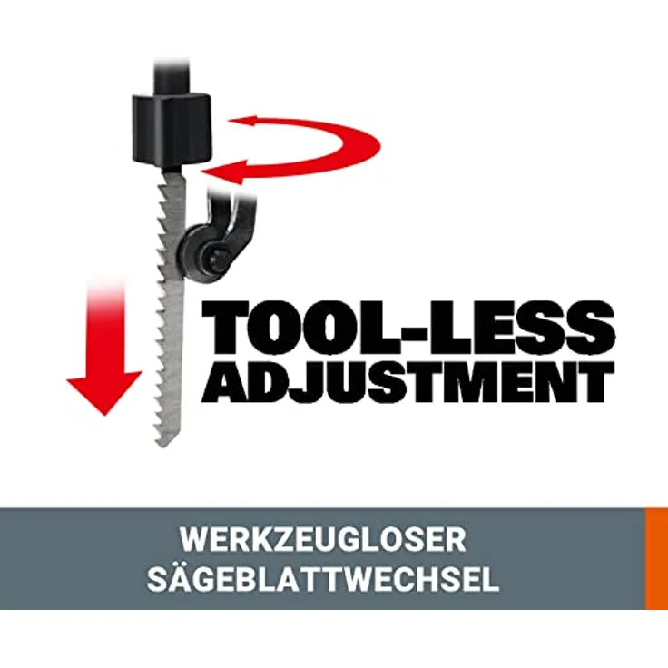 Worx WX543.9 Akku-Pendelhub-Stichsäge, mit Absaug-Adapter, ideal auch für Gehrungsschnitte, ohne Akku & Ladegerät – Bild 4
