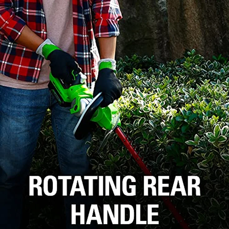 Greenworks Tools 2200107ua Heckenschere Modell High-End, Li-Ion, kabellos, mit Akku 2-AH und Ladegerät, 24V, grün – Bild 4