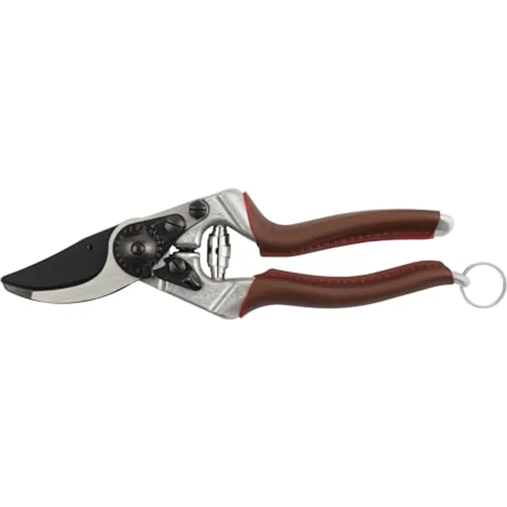 FELCO Baumschere FELCO 8 ELITE, Einhand-Astschneider mit 25 mm Schneidedurchmesser, ergonomische Ledergriffe, F-Tech-Beschichtung, schwarz