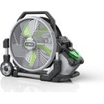 EGO FN1800E 45 cm-Outdoor-Lüfter mit Sprühnebelkühlung, bis 8.000 m3/h, 2 Kühlungs- und 5 Lüfterstufen + Turbo ohne Akku