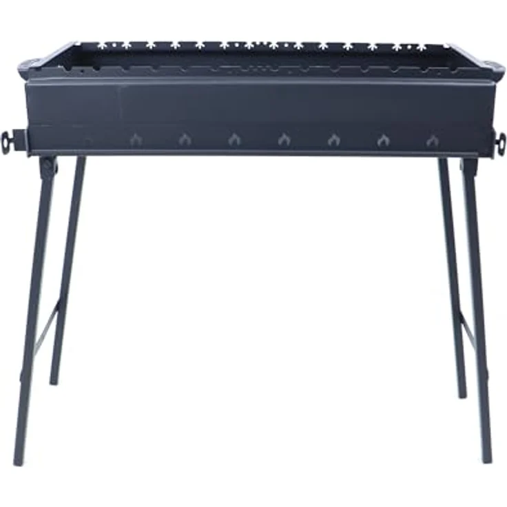 Davr Metall Mangal Grillmeister, klappbar, 80 cm, aus 2 mm Stahl, schwarz, inkl. Grillzange – Bild 7