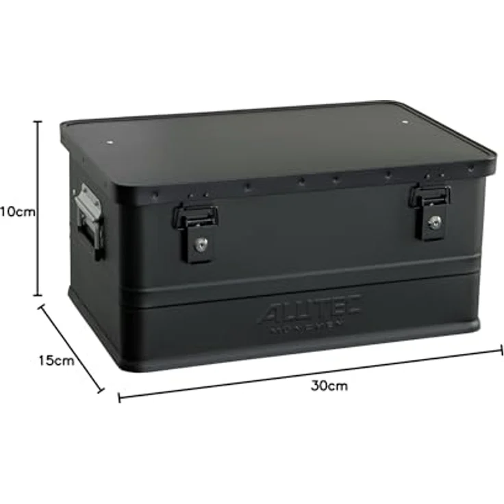 ALUTEC München Werkzeugkoffer ALUTEC Aluminiumbox Classic 48 Schwarz, 48 ltr., 550 X 350 X, stoßsicher, stapelbar, spritzwassergeschützt – Bild 9