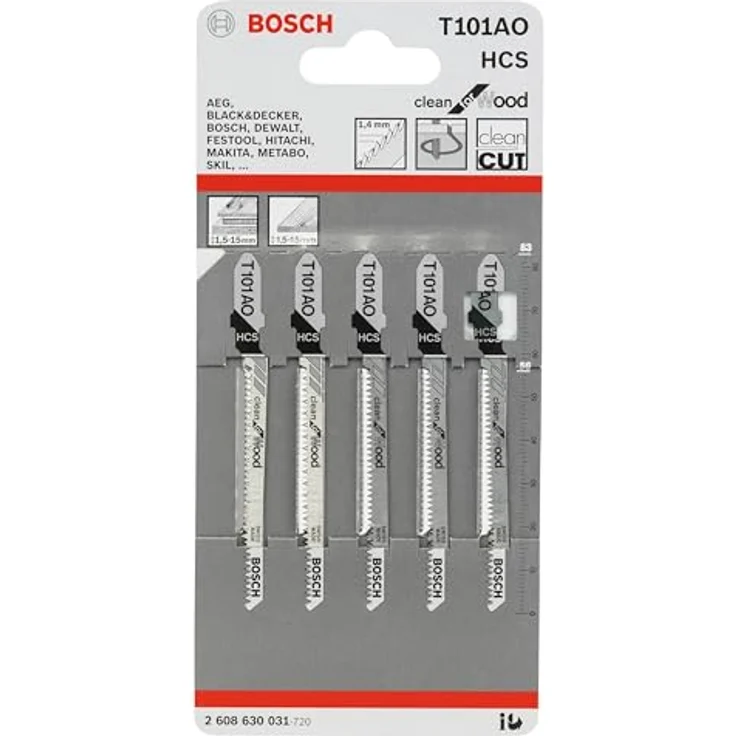 Bosch Stichsägeblätter Holz T101AO 5 Stück – Bild 2