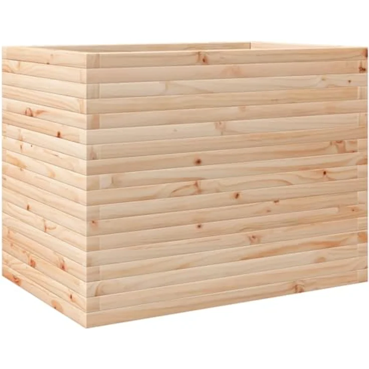 vidaXL Pflanzkübel aus Massivholz Kiefer, für Garten Balkon Terrasse, mit großzügigem Fassungsvermögen – Bild 1