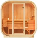 FinnTherm Sauna Innensauna Ellipso M, 42 mm Wandstärke, nordische Fichte