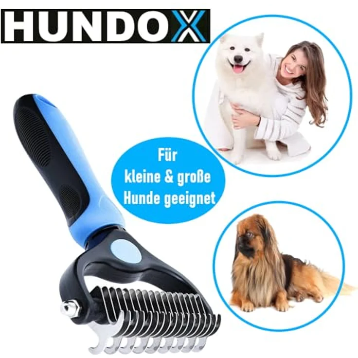HUNDOX Unterfellbürste Unterwollbürste Entfilzung Fellpflege Hunde, Unterwoll Unterwolle Fellbürste Hundebürste Unterfellbürste – Bild 3