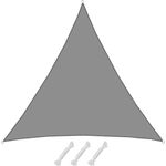 AMANKA 98% UV Schutz: 7x7x7 Sonnensegel Dreieckig Wasserdicht - Terrassendach Sonnenschutz Dreieck - Sonnensegel Garten Sonnenschutz für Trampolin Sonnensegel Pergola D Ring Dreieckig Sonnensegel Pool