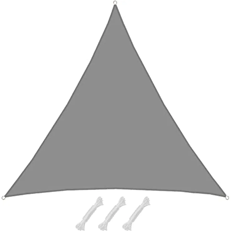 AMANKA 98% UV Schutz: 8x8x8 Sonnensegel Dreieckig Wasserdicht - Terrassendach Sonnenschutz Dreieck - Sonnensegel Garten Sonnenschutz für Trampolin Sonnensegel Pergola D Ring Dreieckig Sonnensegel Pool