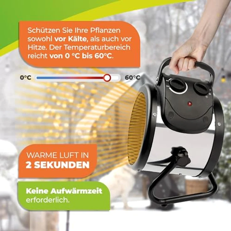 Bio Green Gewächshausheizung Palma Basic (Thermostat manuell) – Bild 8