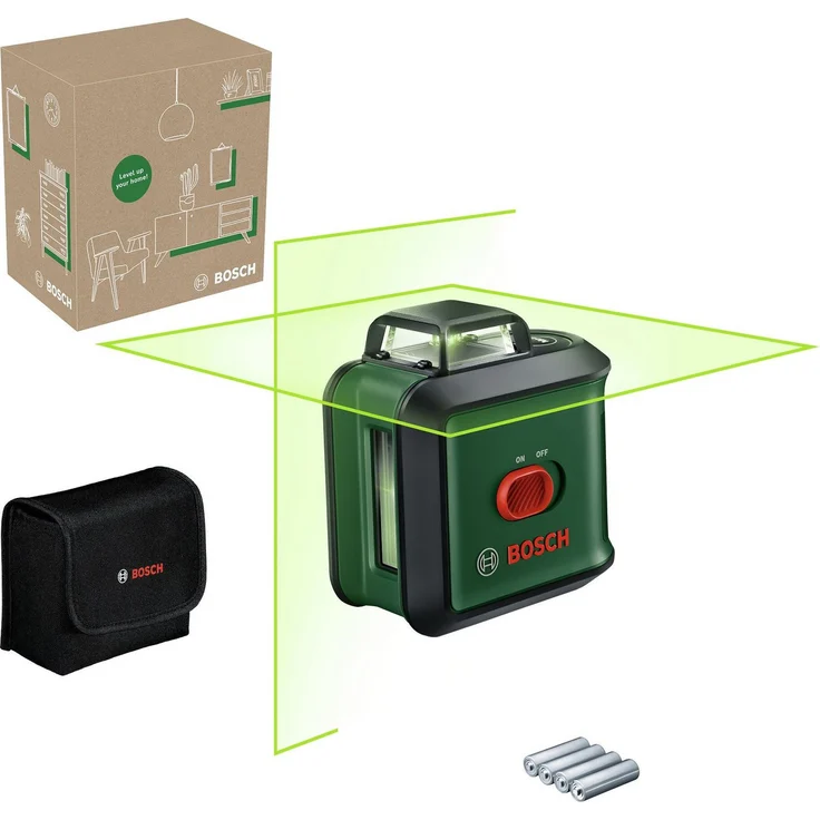 BOSCH UniversalLevel 360, Kreuzlinien-Laser mit grünen Laserlinien, im eCommerce-Karton – Bild 1