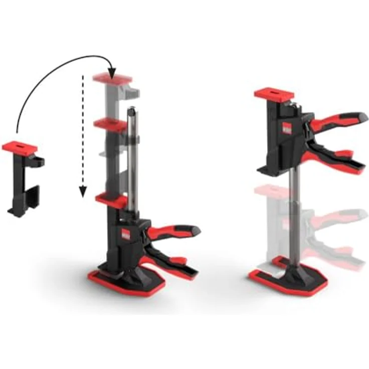Bessey BEYCEPS Installation-Kit BEY-IK, Zubehörset für Einhand-Montagewerkzeug mit Verlängerungsadapter und Schieneneinheit, Tragkraft bis 60kg – Bild 5