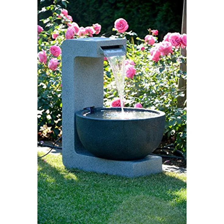 dobar Großer Design-Gartenbrunnen mit runder Schale 52 cm x 44 cm x 65 cm – Bild 11