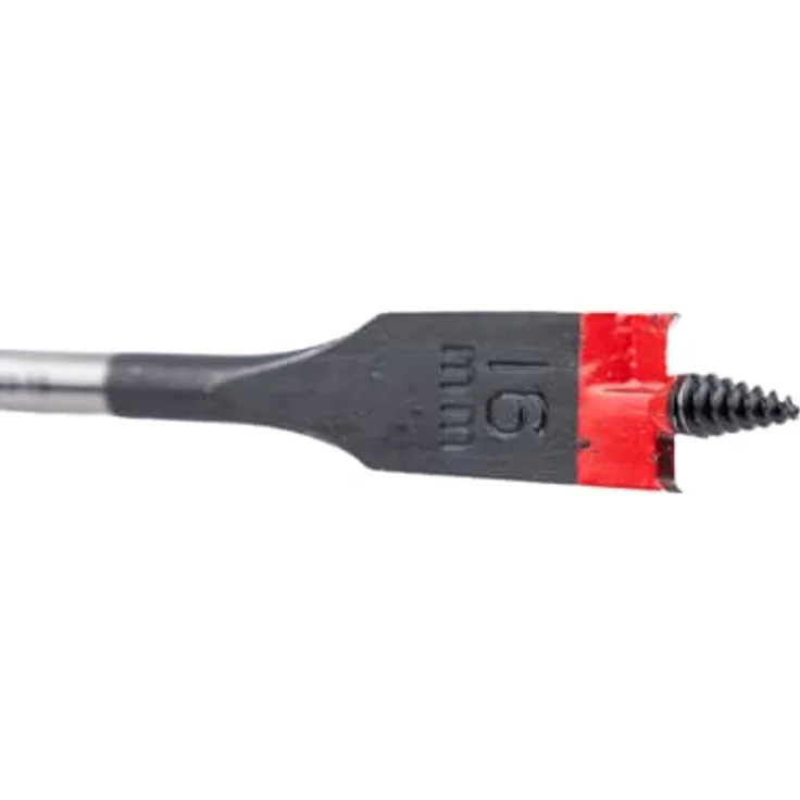 C.K Tools Vorteck Flachfräsbohrer 16 mm x 152 mm, Selbstziehende Gewindespitze, 1/4 Zoll Hex Quick Lock Schaft, Carbonstahl, für Holz und Kunststoff, CK T2953-16 – Bild 3