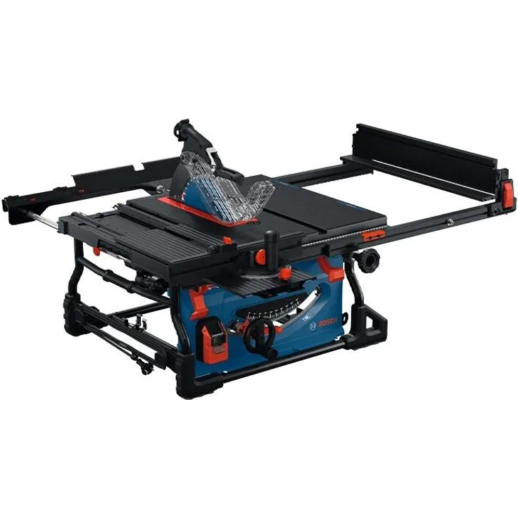 Bosch EXTS100-254X, Tischkreissäge mit Ø 254 mm Schnitthöhe 100 mm, präzise Längsschnitte bis 825 mm, einstellbare Gehrungsfeinheit