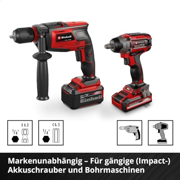 Einhell Bit-Set S-CASE, 28-tlg. schlagfest mit 15x 25-mm-Bits und 9x 50-mm-Bits aus S2 Stahl, inklusive 60 mm Bithalter – Bild 9