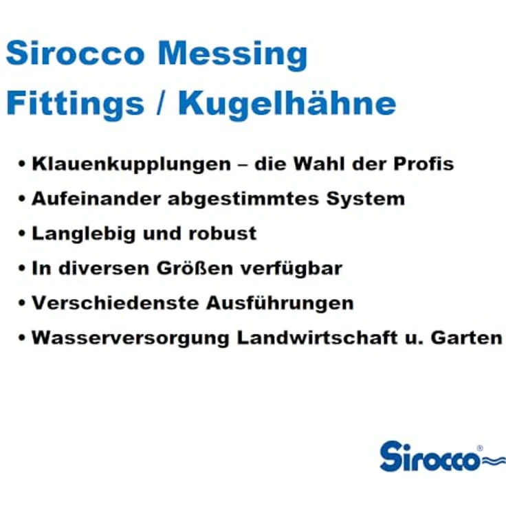 Sirocco Messing Fitting Kugelauslaufventil, 1 Zoll mit Tülle Bewässerungszubehör – Bild 4