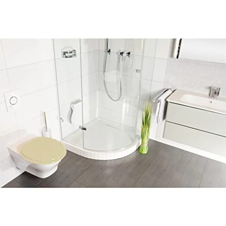 Sanilo WC Sitz Bahamabeige, Mit Absenkautomatik, Hochwertiger Holz-Toilettendeckel mit antibakterieller Oberfläche – Bild 5