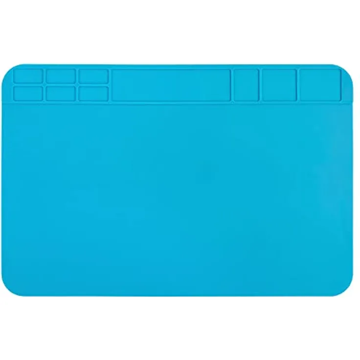 Generic Silikon 500℃ Hitzebeständige Magnetische Arbeitsmatte Silikonmatte, 30x20cm Lötmatte Antistatische Reparatur Matte Soldering Mat für Lötpistolen, Elektronik, Smartphone, Uhren, 1