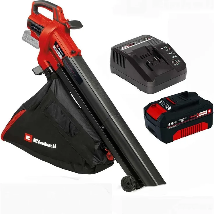 Einhell Akku-Laubbläser Akku-Laubsauger VENTURRO 18/210 18V mit 4.0 Ah Akku und Ladegerät