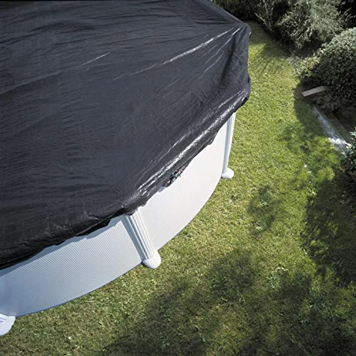 Gre CIPROV611P – Extra Abdeckung für ovale Pools 610x375 cm und Pool in acht 500 x 340, 180 g/m², Schwarz – Bild 2
