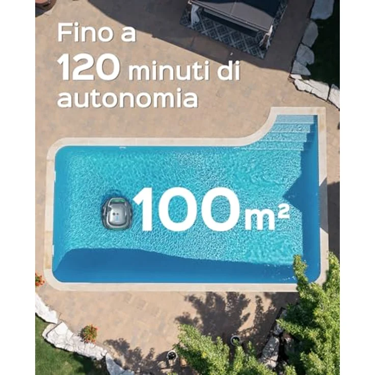Wybot A1, Wireless Poolreinigungsroboter mit 120 Minuten Akkulaufzeit, intelligenter Kantenreinigung und fortschrittlichem Filtersystem – Bild 9