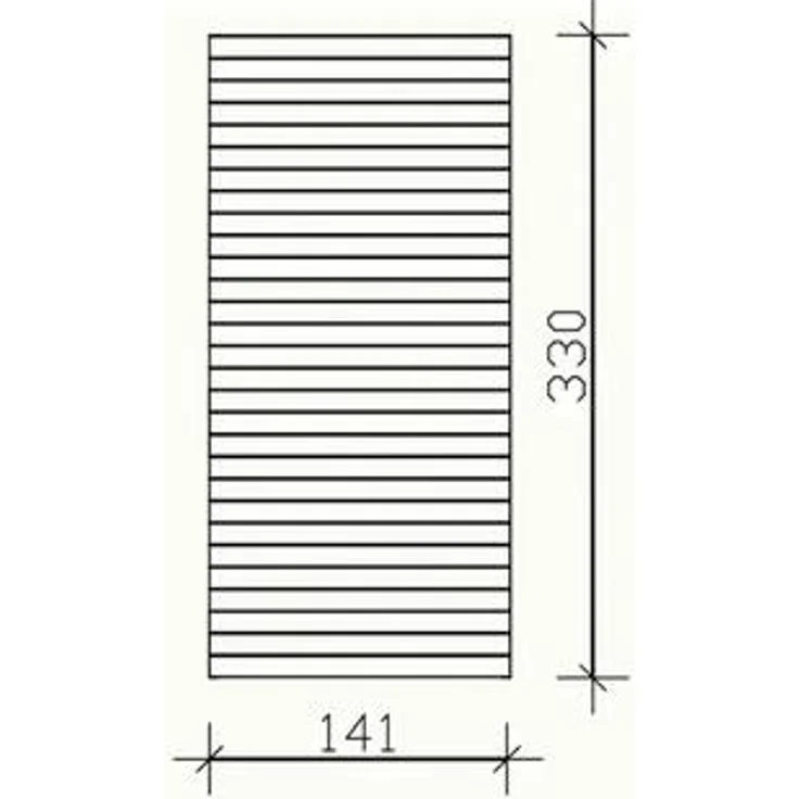 GartenHaus GmbH Seitenwand Profilschalung SKAN HOLZ Friesland 141 x 330 cm, 20 mm starke Fichte, nussbaum