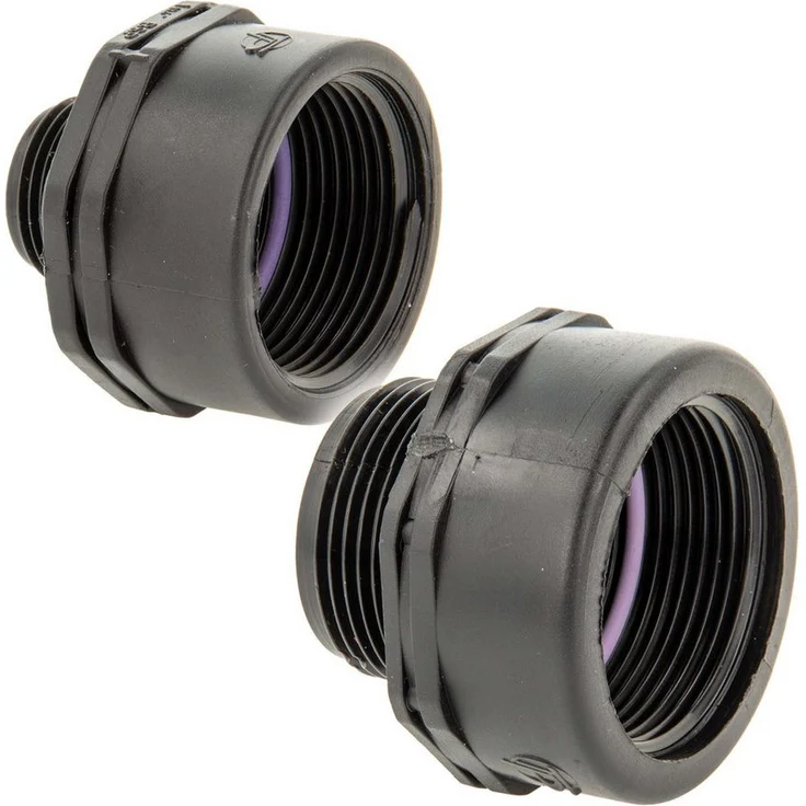 Plas-Fit Ltd. Bewässerungssystem Reduzierstück Self Seal PP-Schraubverbinder, 1 1/4 Zoll IG x 3/4 Zoll AG, 10 bar, schwarz, teflonfrei, mit EPDM O-Ringdichtungen