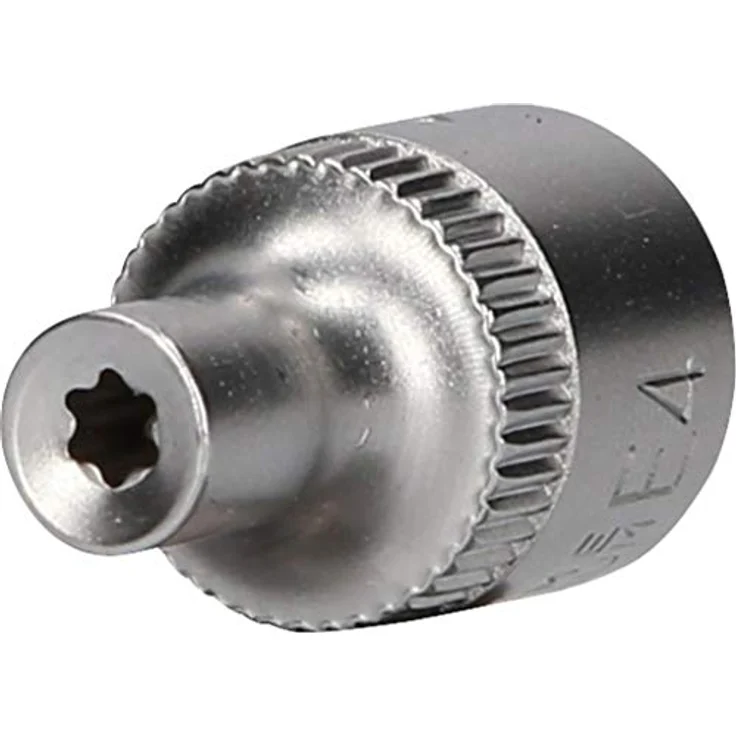 Brilliant Tools Torx-E-Stecknuss E4, 3/8" Innenvierkant-Antrieb aus Chrom-Vanadium-Stahl, matt verchromt, 28 mm Länge - BT021830 – Bild 1