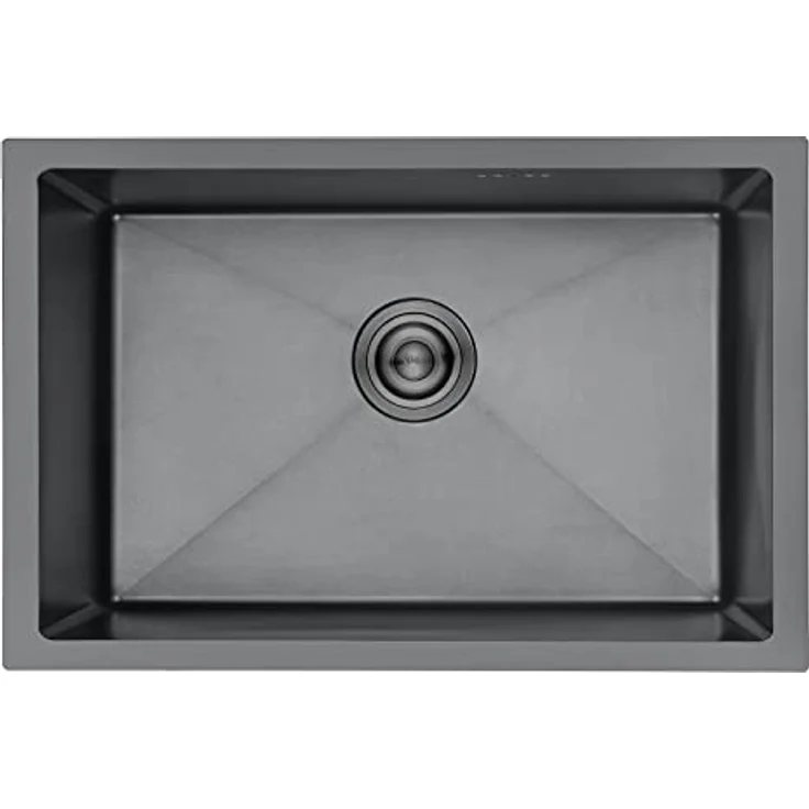 Ibergrif M87044B Küchenspüle 70 x 44 cm, Unterbauspüle mit Ablauffilter, Edelstahl – Bild 1