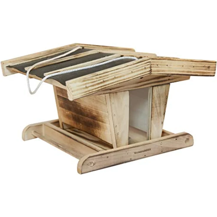 Windhager Vogelfuttersilo Chalet, Vogelhaus, Futterhaus, Vogelhäuschen, Vogelfutterstation zum Aufhängen, Vogel-Silo, 06910, Holz, 19.5 x 24.5 x 31.5 cm – Bild 1