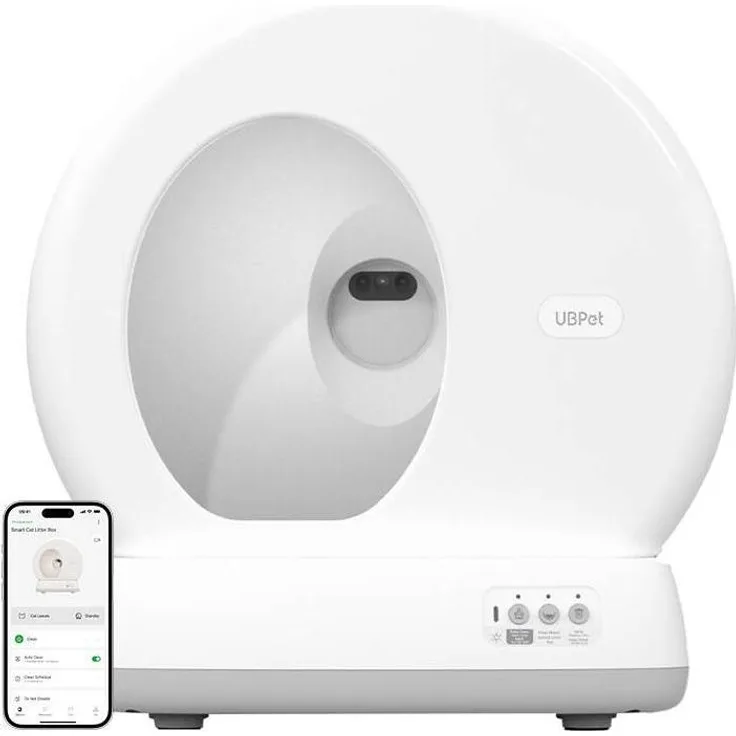 UBPet C10 Pro, Selbstreinigendes Katzenklo mit integrierter Kamera und App-Steuerung, für Katzen bis 10 kg