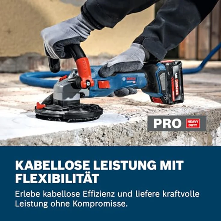 Bosch Professional Akku-Betonschleifer GBR 18V-15 S, bürstenlos, mit Zubehör und L-BOXX, für Beton und Stein – Bild 4