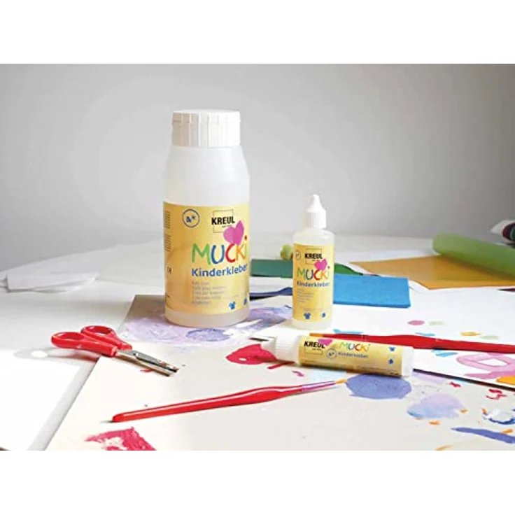 Kreul Mucki Kinderkleber, 80 ml Bastelkleber, glasklar, dermatologisch getestet, vegan, wasserlöslich – Bild 4