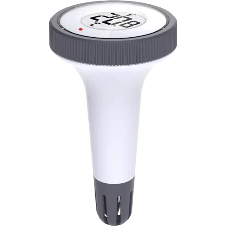 WS9059 Funk Poolthermometer, Poolsensor, Poolthermometer, mit digitaler Basisstation zum Datenablesen, Innentemperatur, Wassertemperatur, Luftfeuchte, für Pool, Teich, Außenanlage – Bild 4