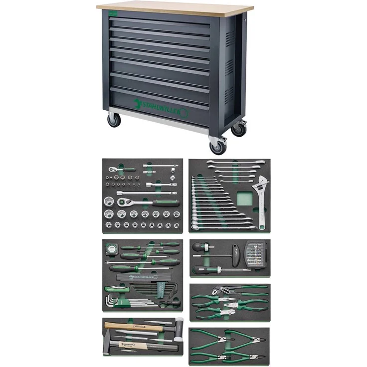 Stahlwille 98830179 Werkbank, anthrazit, L. 75 mm, SL6 mm
