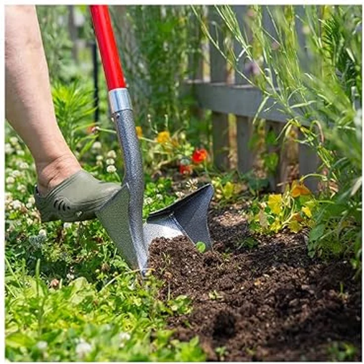 Root Slayer® Spaten Radius Wurzelspaten Set, 3-teilig, mit Blumenkelle und Gartenschaufel, ergonomischer Griff, scharfe Klinge mit Zähnen zum Wurzelschneiden, Kohlenstoffstahl – Bild 9