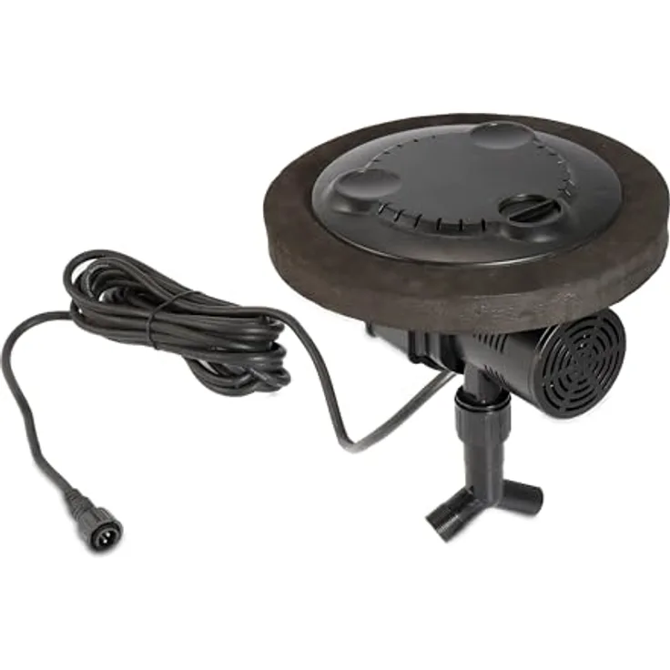 Esotec Power Float 1000, Solar Teichbelüfter Einzelpumpe, 1000l/h, 18 V/DC, IP68, Ersatzpumpe für Gartenteich, wetterfest, 101855