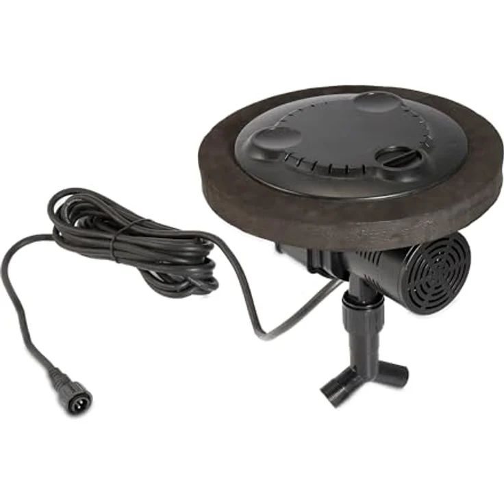 Esotec Power Float 1000, Solar Teichbelüfter Einzelpumpe, 1000l/h, 18 V/DC, IP68, Ersatzpumpe für Gartenteich, wetterfest, 101855 – Bild 1
