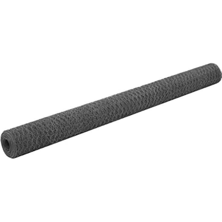 vidaXL Drahtzaun Stahl mit PVC-Beschichtung, 25x1,5 m, grau, wasserdicht und witterungsbeständig – Bild 1