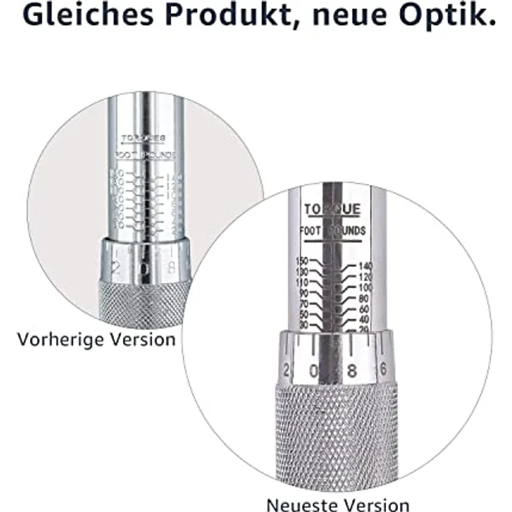 AmazonBasics Einrastender 1-2-Inch-Drehmomentschlüssel, 20-150 ft.-lb, 27.1-203.5 Nm – Bild 2